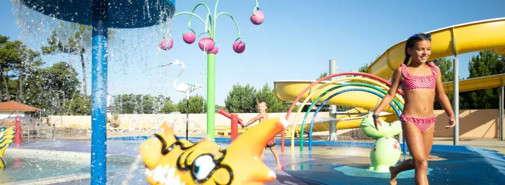 Jeux d'eau du camping Les Oyats
